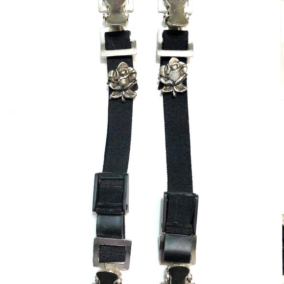Tennessee Leather Unisex Rose Motorcycle Riding Pant Alligator Clips 💸 - Picture 1 of 3